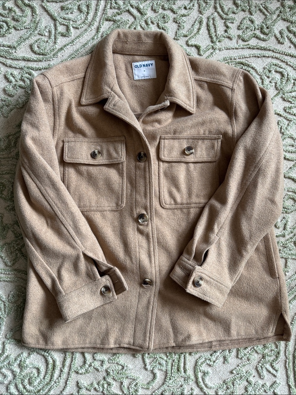 Old Navy Tan Button-Front Shacket